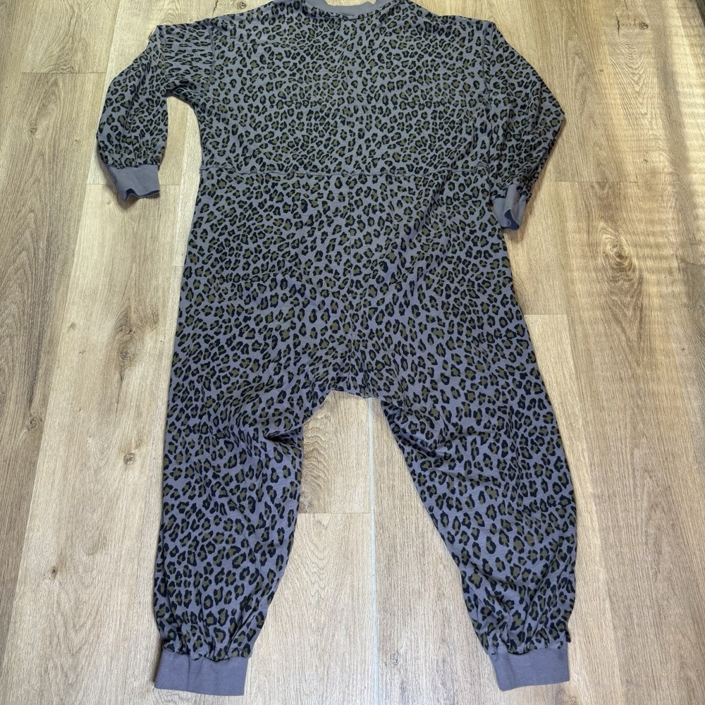 Free People Intimately Free Just Because Gray Leopard Jumpsuit Size Large NWOT - Picture 2 of 3